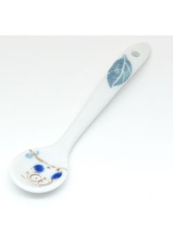 Porcelain teaspoon owl blue
