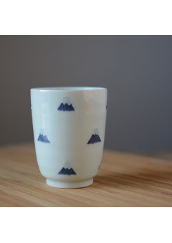 Yunomi teacup fujisan blue 180ml