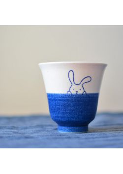 Teacup yunomi usagi blue 180ml