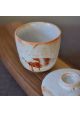 Mushiwan cup with lid shiroshino yoshi 200ml