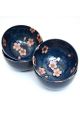 Hanami navy blue ricebowl set 300ml