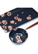 Hanami navy blue sushi set