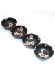 Hanami black saucers set