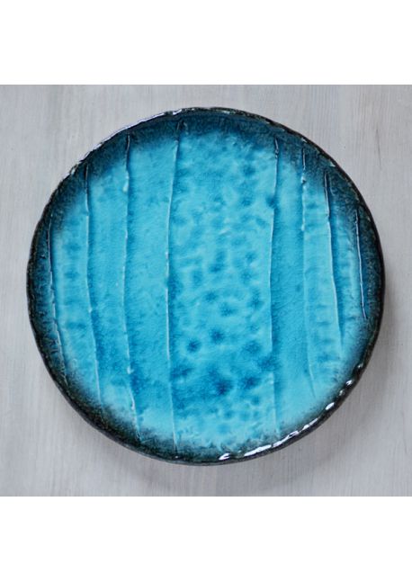 Round plate turquoise 25cm