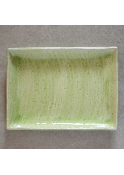 Talerz prostokątny zielony hiwa 27x20cm