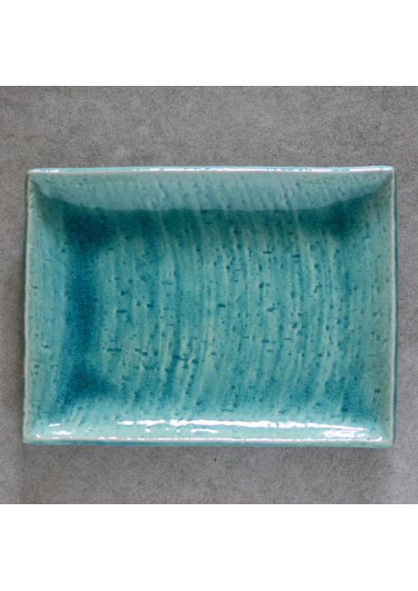 Rectangular plate blue sea 27x20cm