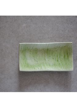 Talerz prostok膮tny zielony hiwa 20x10cm
