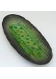 Ellipse plate green 33x14cm