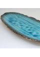 Ellipse plate turquoise 33x14cm