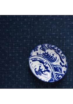 Porcelain saucer shiranami waves 11x10cm