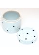 Porcelain vessel with lid dots 220ml