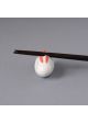 Porcelain chopsticks rest rabbit usagi red