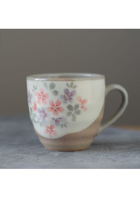 Hana chirashi violet and pink mug 300ml
