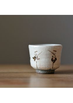 Cup for sake or tea tsuru cranes 60ml