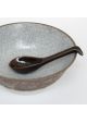 Ceramic spoon for ramen black