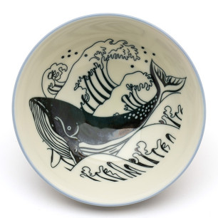 Porcelain bowl kujira whale 420ml