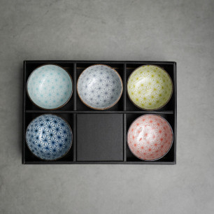 Komplet czarek do herbaty asanoha dla 5 osób