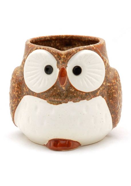 Fukurou - owl shape mug brown 300ml