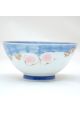 Porcelain ricebowl neko blue