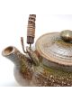 Brown and green teapot