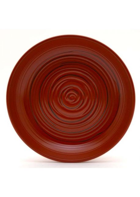 Plastic saucer red and black