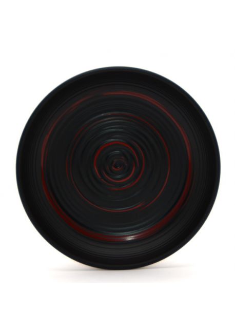 Plastic saucer black and red