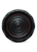 Plastic saucer black and red "wood"