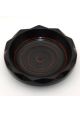 Plastic saucer black and red "wood"