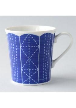 Porcelain mug sashiko