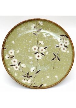 Sakura green plate 25,5cm