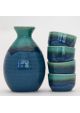 Turquoise sake set