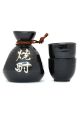 Zestaw do sake czarny kanji