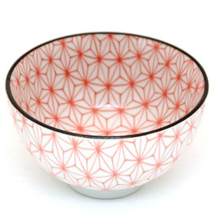 Miseczka porcelanowa asanoha czerwona