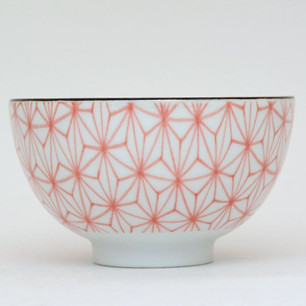 Miseczka porcelanowa asanoha czerwona