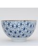 Porcelain ricebowl asanoha navy