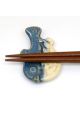 Chopsticks rest fugu navy blue