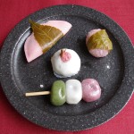 Wiosenne ciasteczka ryzowe - wagashi